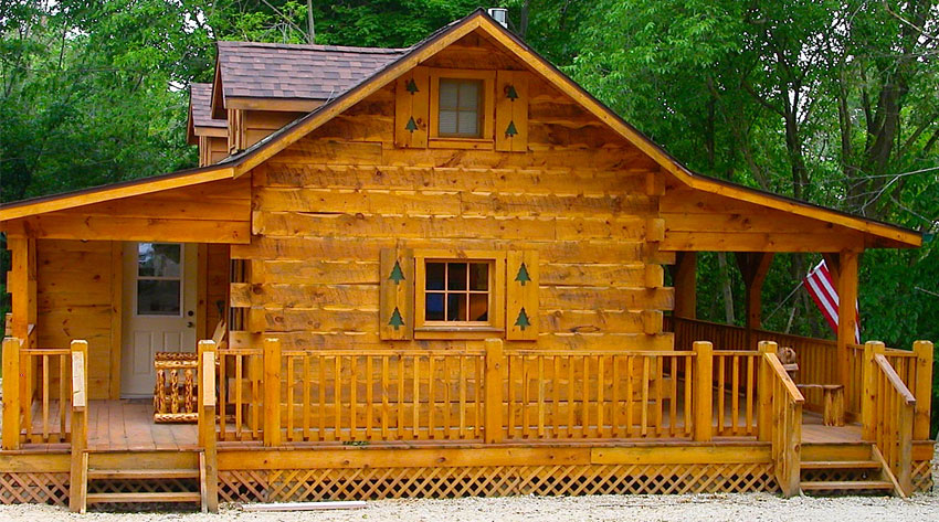 Hunters Hollow 2 Bedroom Log Cabin Iowa Cabin Rentals